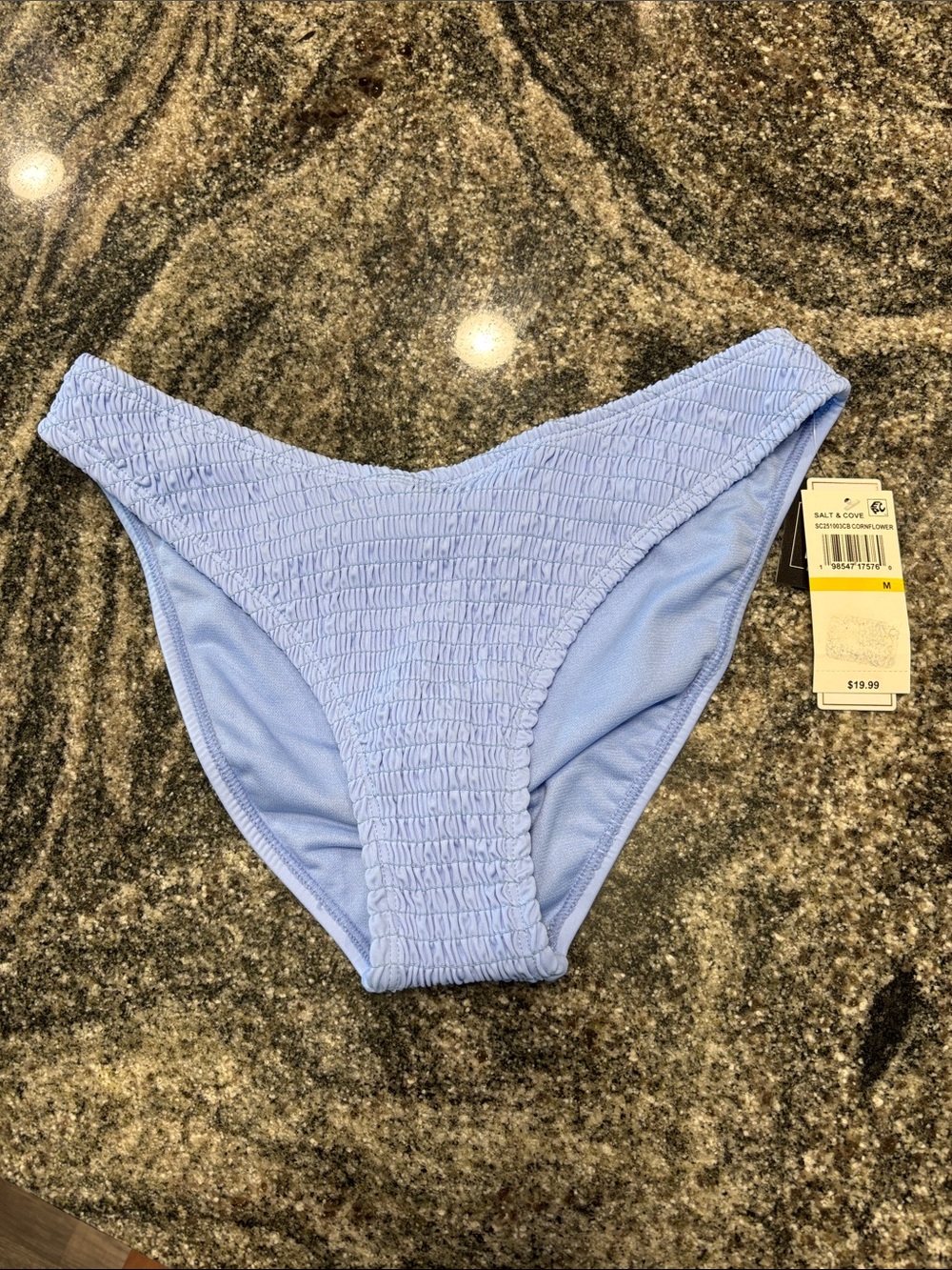 Salt + Cove Pastel Blue Smocked Bikini Bottom
